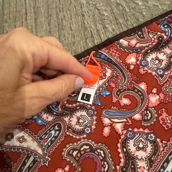 Maaji Red Paisley Reversible High Waist Bikini Bottoms. - Picture 5 of 5